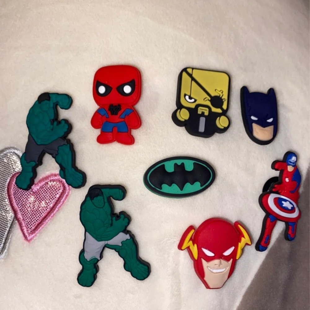 Super hero croc charms